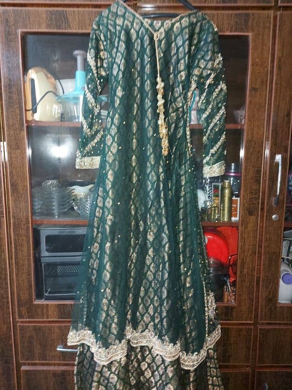 Dark green mongia color maxi or frock 6