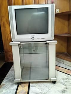 TV with Remote and TV Trolley | Samsung TV | Television | CRT TV