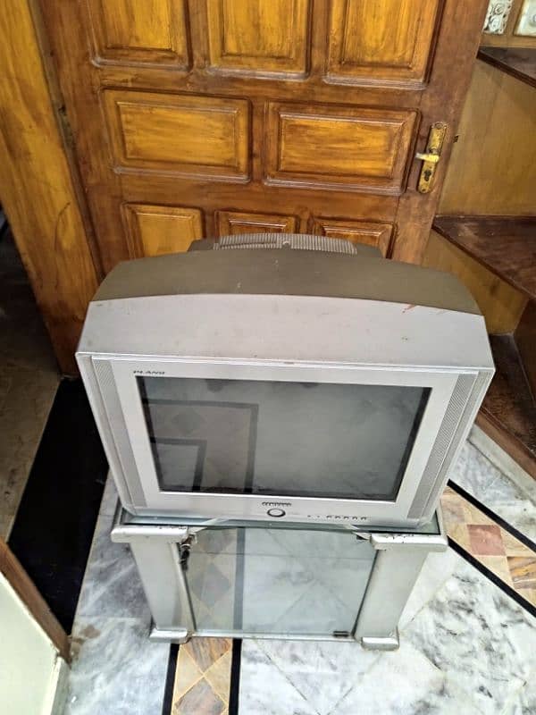 TV with Remote and TV Trolley | Samsung TV | Television | CRT TV 4