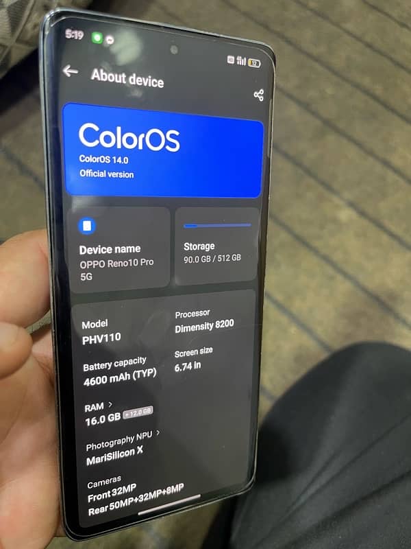 Oppo Reno10 Pro 5G 16/512 4