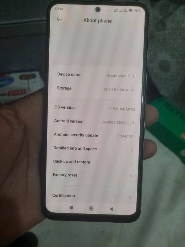 Redmi note-12, 6+6/128 GB storage 5