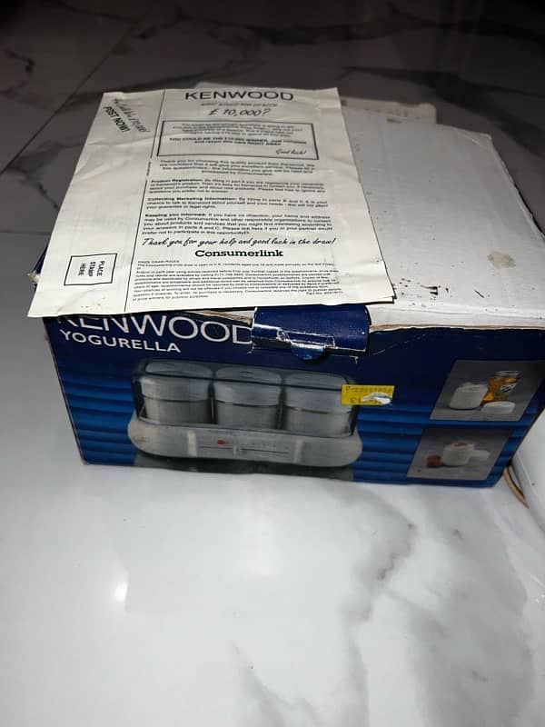 kenwood yogurella/yogurt maker bought from uk 0