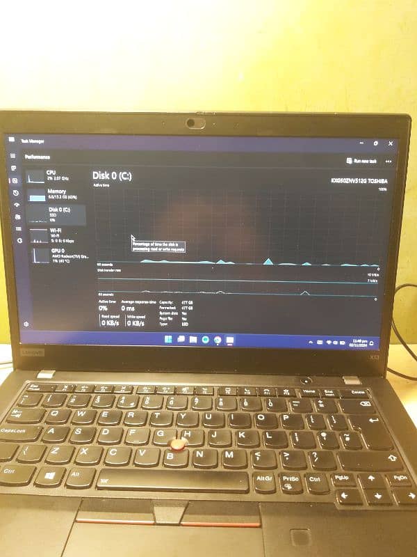 Lenovo X13 Gen 1, Ryzen 7 PRO 4750U, 16GB RAM DDR4 3200MHZ, 512GB SSD 10