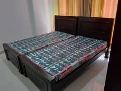 two single beds with mattress single set for sale