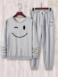 2 Pcs Men's  Fleece Graphics Sweetshirt Track suit