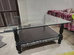 Big center table with glass