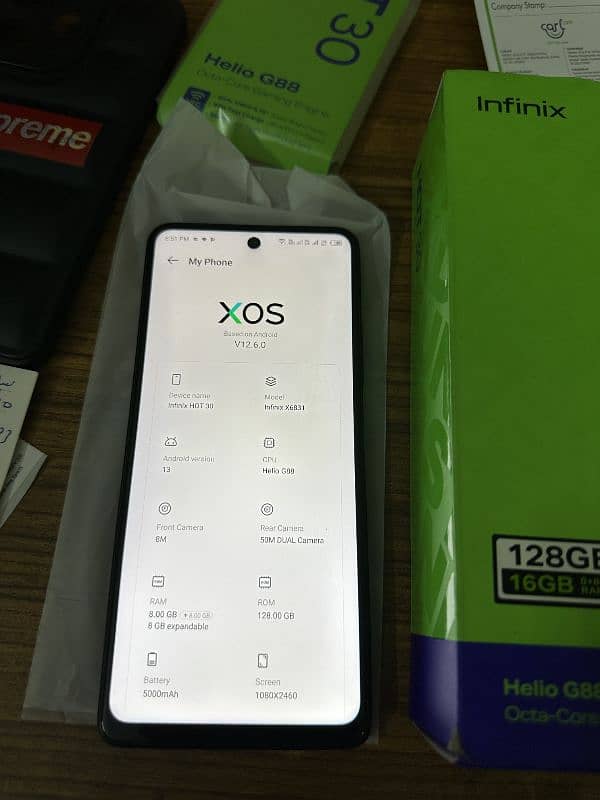 Infinix Hot 30 (8gb 128gb) Complete Box 10