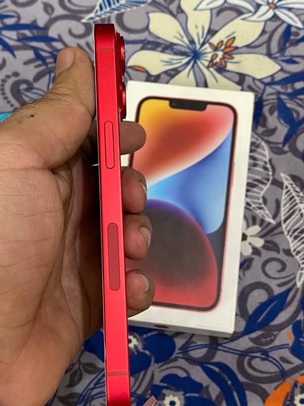 iphone 14 jv lla model 128 gb just box open red clor brand new s 4