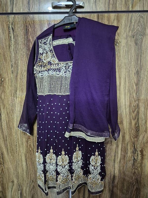 3 piece fancy shirt with sharara 2