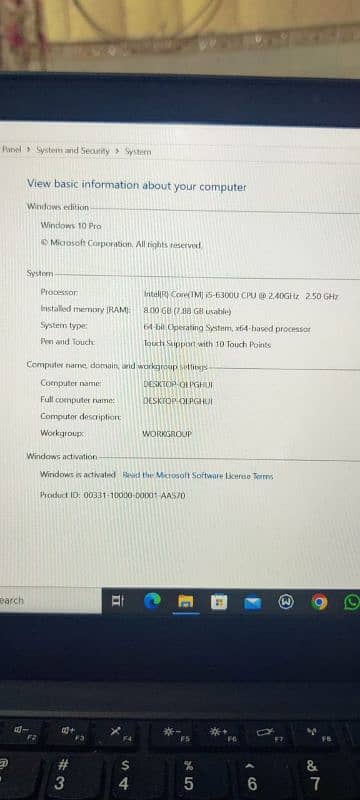 Level Thinkpad t470 i5 6 gen 6