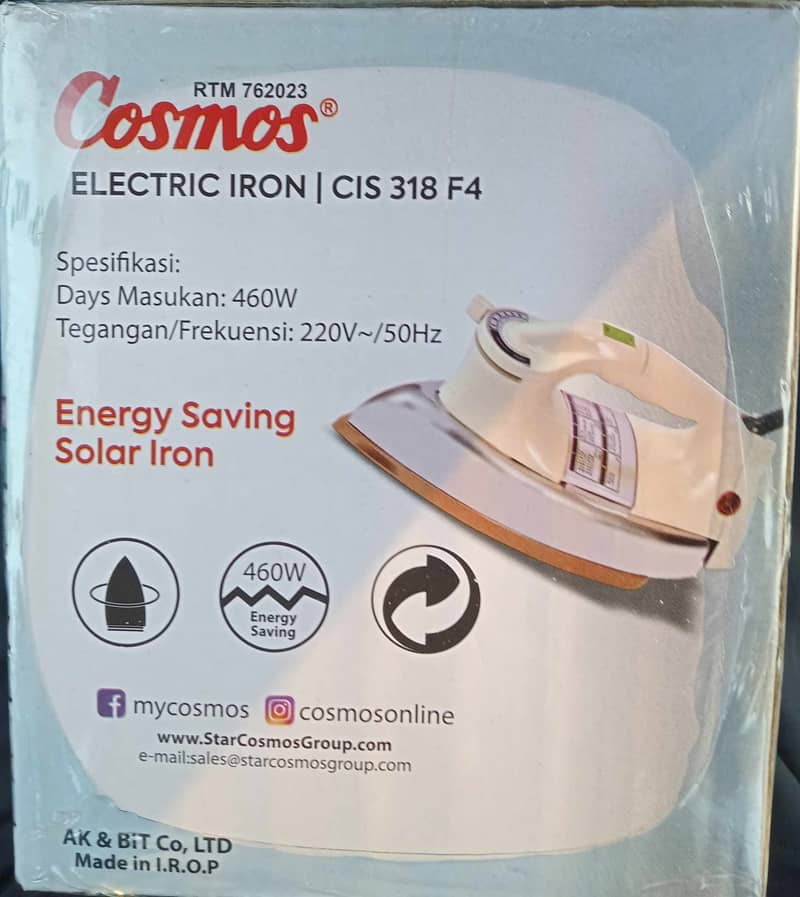 Cosmos Electric Iron Energy Saving 6