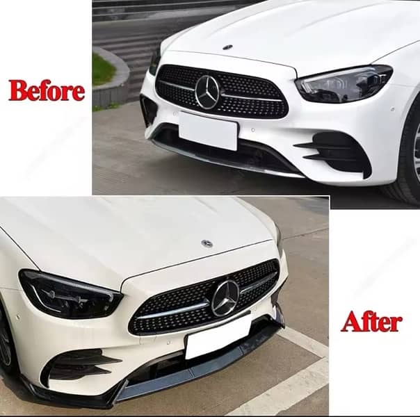 mercedes e class front bumper lip 1