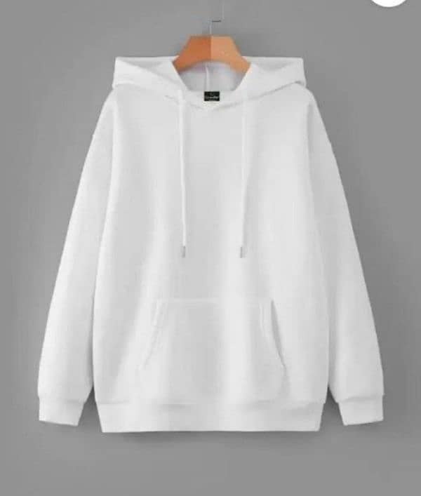 white plain hoodie 0