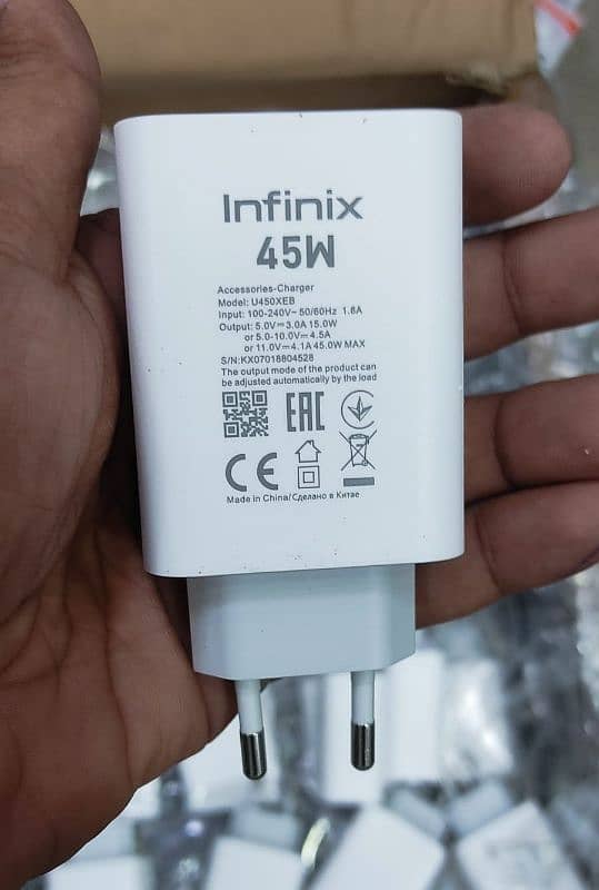 Infinex Vivo Oppo Realmi One plus A to Z Orignal charger best rate 4