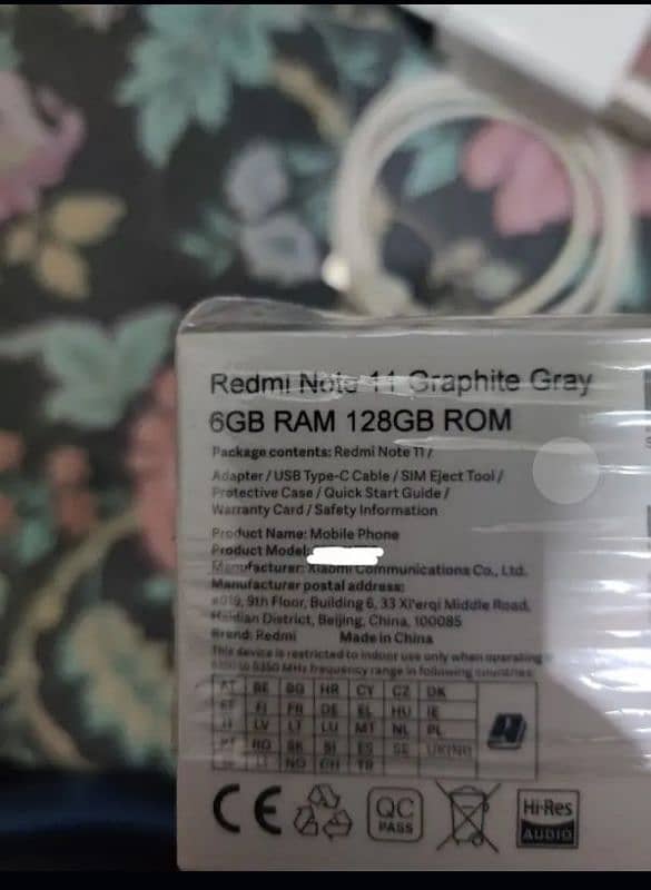 Radmi note 11 6+2=8/128 original box charger good condition 5