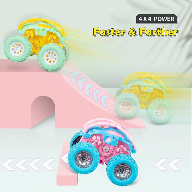 Friction Powered Monster  4WD Trucks for Girls,Boys, 13