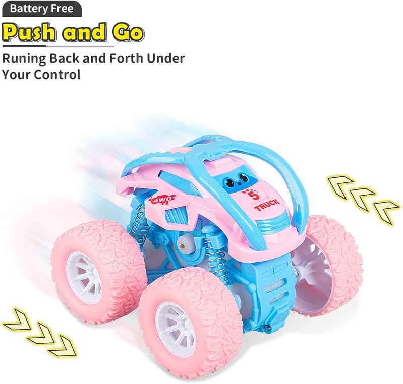 Friction Powered Monster  4WD Trucks for Girls,Boys, 14