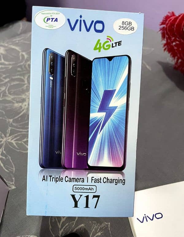 Vivo Y17 8gb 256gb With Box Charger PTA Approved 6