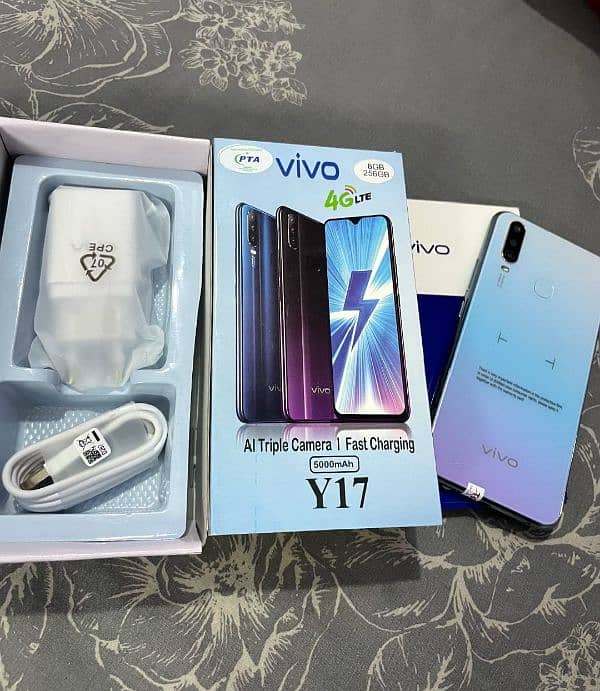 Vivo Y17 8gb 256gb With Box Charger PTA Approved 7