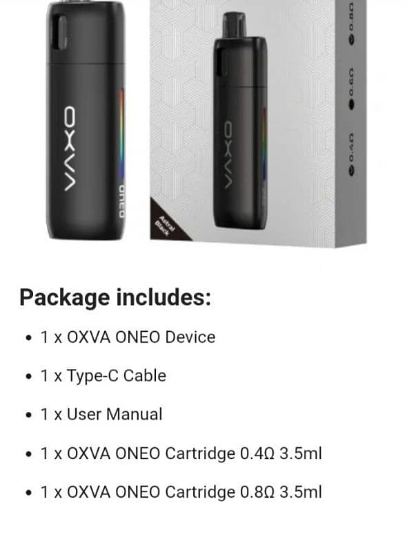 OXWA xlim oneo4W , 1600mah battery 60% discounted rate 2