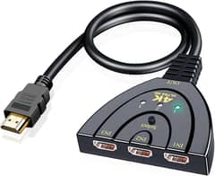 Gana HDMI Switch 3 Port Switch 4K Switch Splitter 3x1