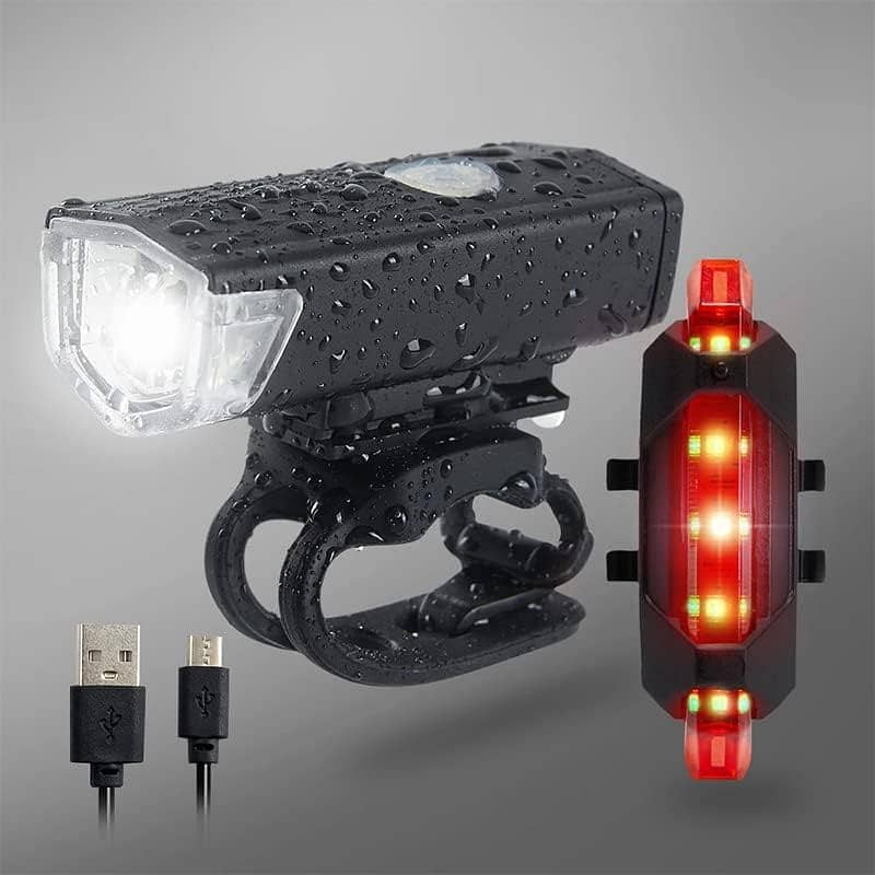 Bike Scooter Bicycle LED Tail Light Set  3 Lighting Modes. Rechargeable 8