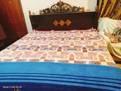 pure wooden double bed