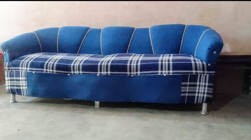 check print blue colour sofa set for sale(03323609443) 3