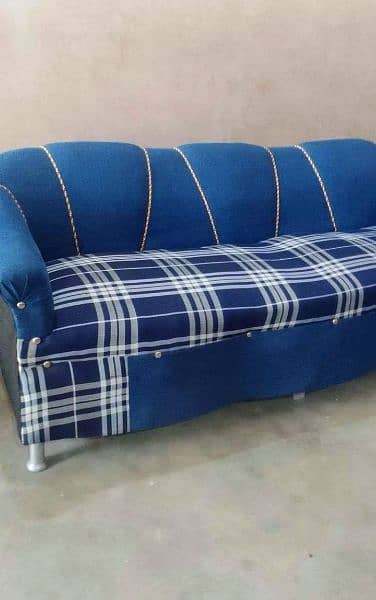 check print blue colour sofa set for sale(03323609443) 5