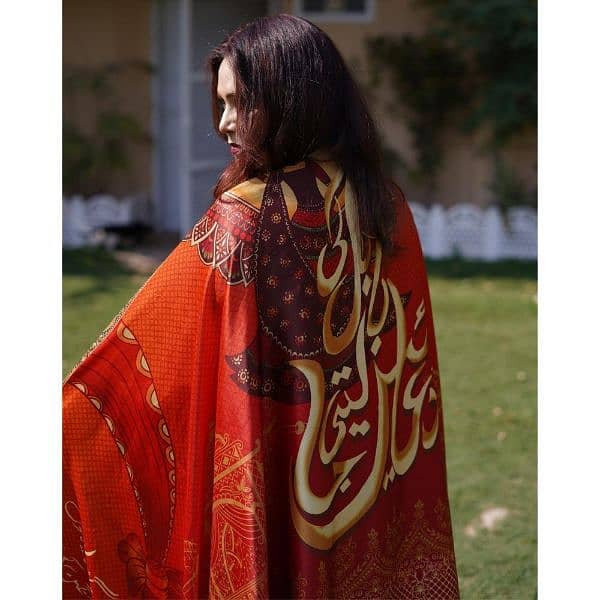 Pc silk calligraphybridal dupatta 2