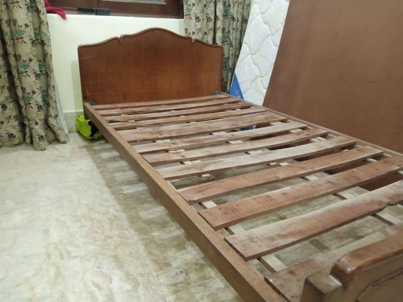 Shisham wood single bed with matress 3