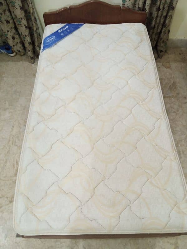 Shisham wood single bed with matress 8