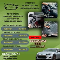 car wash detailing glass ceramic and graphene coating home service