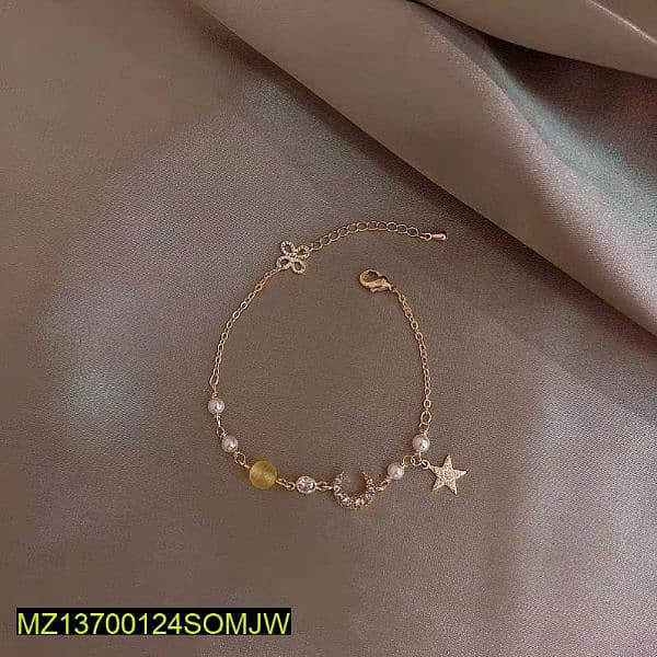 1 pcs alloy Gold Plated stylish Multi- charm bracelet 0