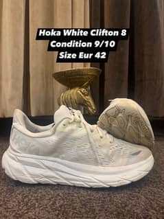 Hoka White Clifton 8 Shoes