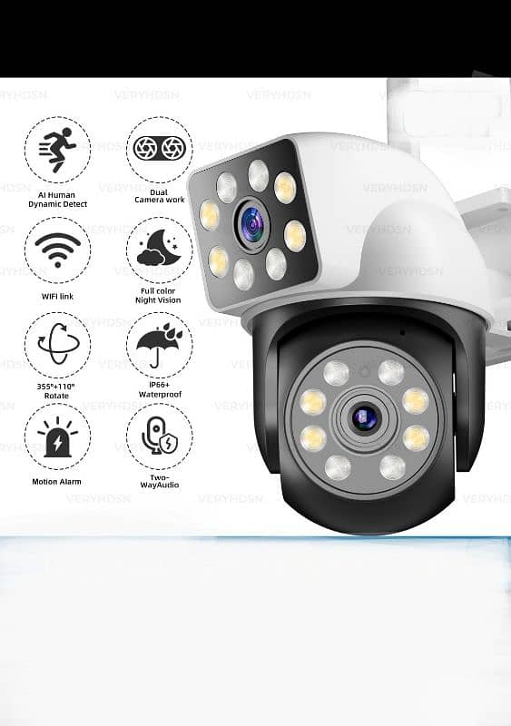 WIFI IP Camera 4MP Dual Lens Auto Tracking motion 2way audio Watrproof 0