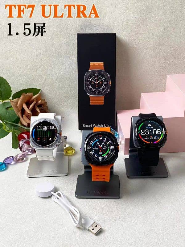 Smart Watch Ultra , Tf7 Ultra 1.5 ,round Dial 0