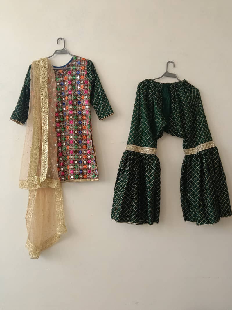 Mirror work sharara and kurti 0