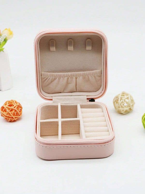 Jewelry Storage Box Leather Jewelry Stand Earrings Ring Box Cosmetics 4