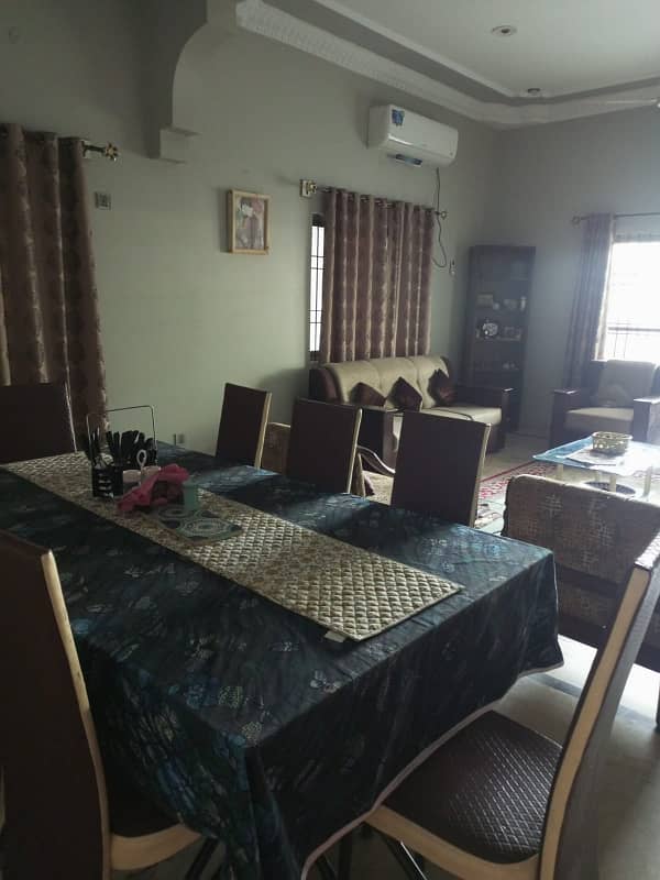 three bed dd ground floor portion for rent in johar 5