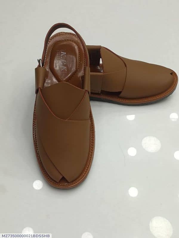 men's leather plain Peshawar chappal 1