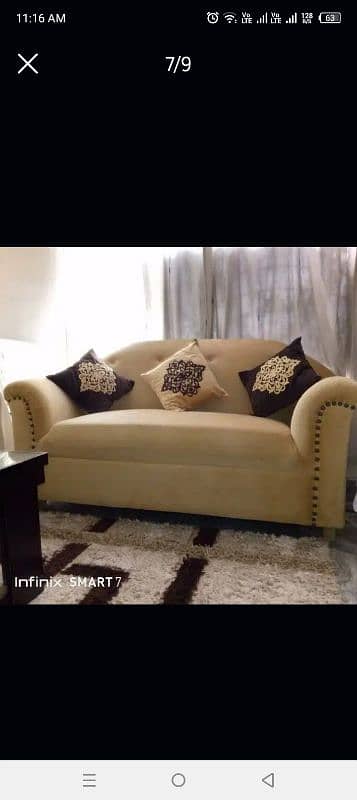 7 seater sofa with 3 tables 1