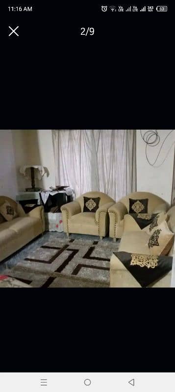 7 seater sofa with 3 tables 8