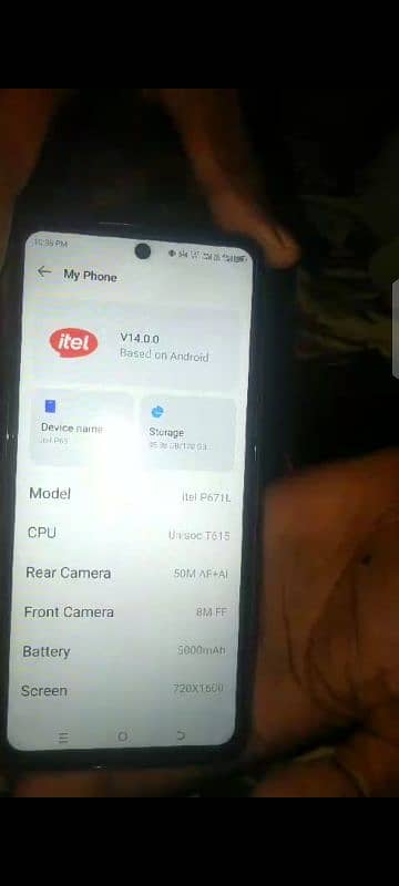 itel p65 6/128 10/10cundition 5