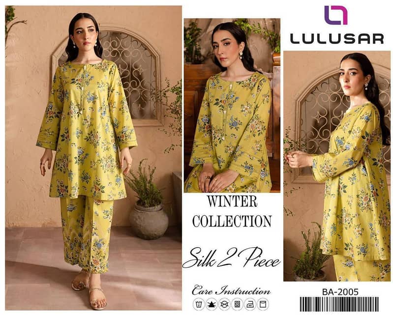 *LULUSAR* Digital Printed 2pc *Fabric Silk* 2