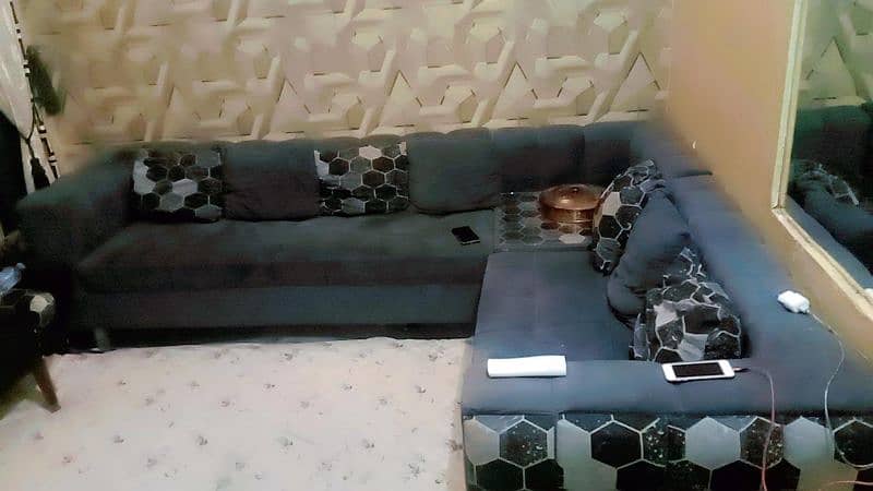 L shape sofa with coach 1