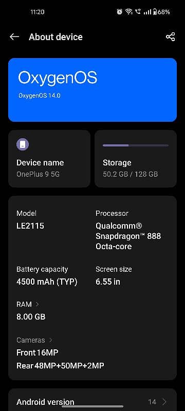 OnePlus 9 5G Line in display 7