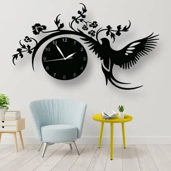 1x wooden Stylish Wall Clock 0