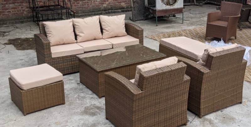 4 Seater Rattan sofa set 8