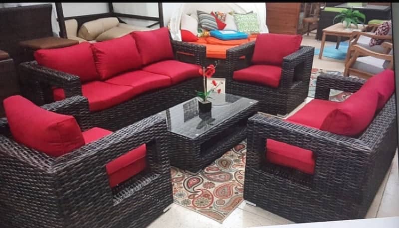 4 Seater Rattan sofa set 10